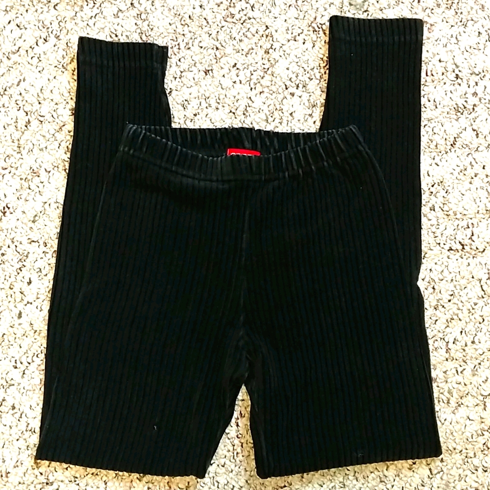 Esprit girls black textured leggings size 10-12